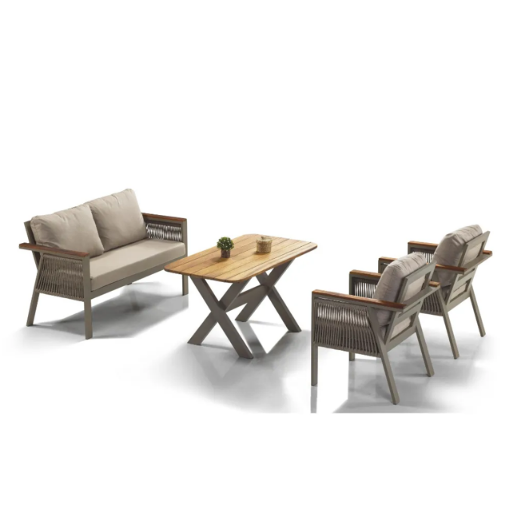 Lizbon 2+1+1 Alüminyum Çay Seti